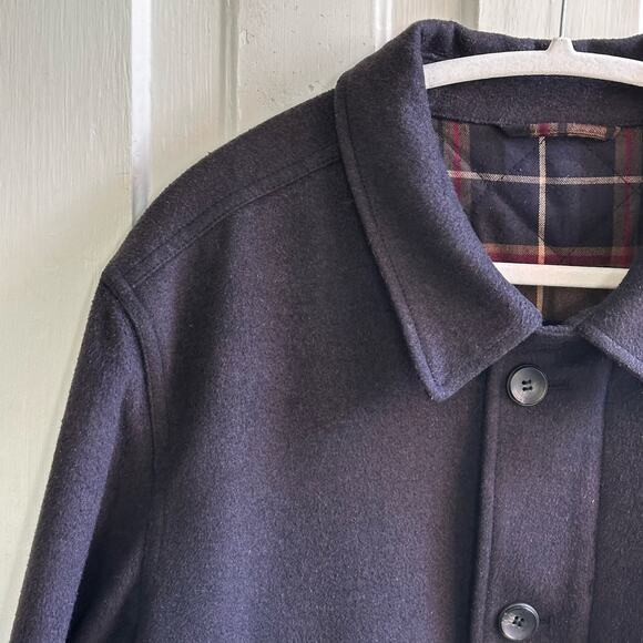 Brook Taverner Country Coat Wool Cashmere Navy Blue - Picture 4 of 10